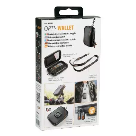 Optiline Θήκη Πορτοφόλι Wallet της σειράς Optiline Universal Εφαρμογής με διαστάσεις 120 x 80 x 20 mm, συμβατή με Βάσεις Στήριξης Κινητού Optiline για Μηχανή με σύστημα Duolock 905 