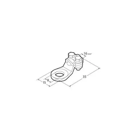 Lampa ΑΚΡΟΔΕΚΤΕΣ ΚΑΛΩΔΙΩΝ ΜΠΑΤΑΡΙΑΣ 16MM² ΜΕ ΤΡΥΠΑ 8MM ΜΕ ΠΛΑΚΑ ΣΥΣΦΙΞΗΣ 2ΤΕΜ L6992.4 