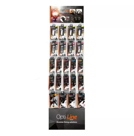 Optiline ΣΤΑΝΤ ΜΕ 25 ΓΑΝΤΖΟΥΣ 15cm ΓΙΑ ΠΡΟΙΟΝΤΑ OPTILINE  51x171x35cm 9046.6-LM 