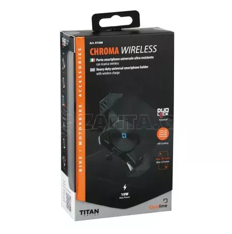 Optiline Αερόψυκτη Θήκη Κινητού Chroma Wireless της σειράς Titan Optiline Universal Εφαρμογής για κινητά με διαγώνιο μήκος από 131 mm έως 187 mm, 4 σετ αποστάτες και δυνατότητα ασύ 