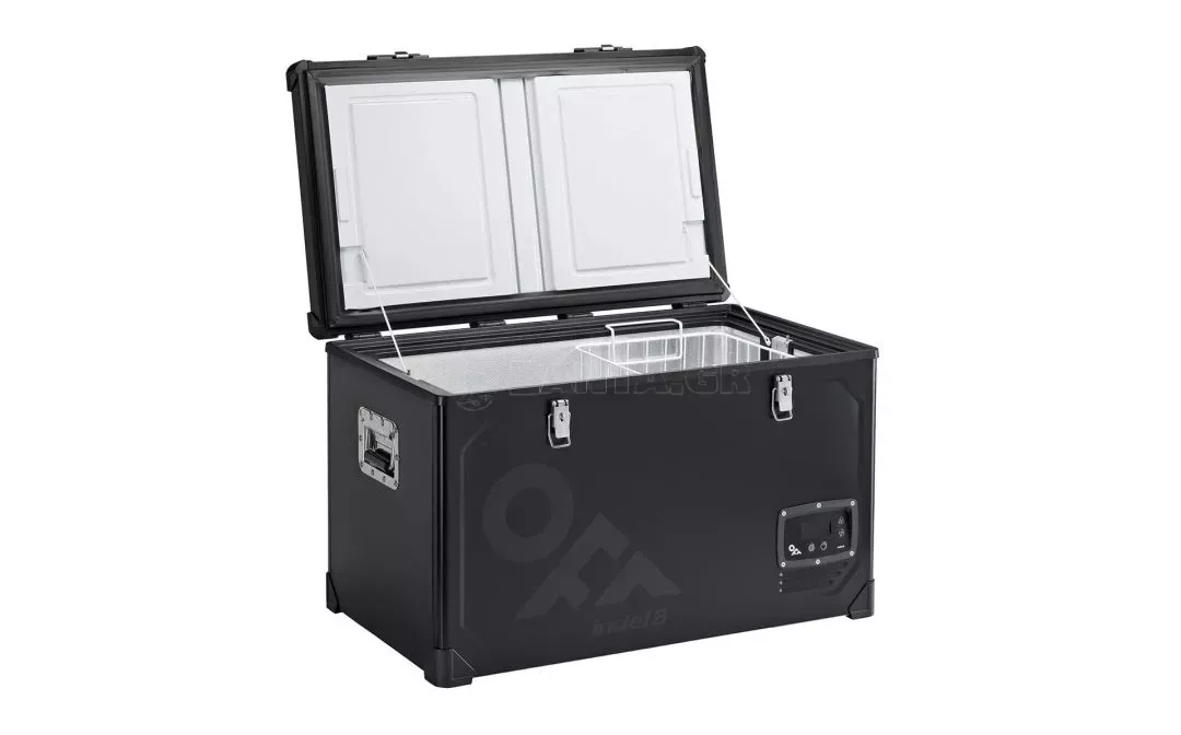 INDEL B ΨΥΓΕΙΟ TB74 STEEL BLACK ΜΕΤΑΛΛΙΚΟ 71L 12/24V 85W 499x810x492mm INDEL B - 1 TEM. LTB074NO300AN/INB