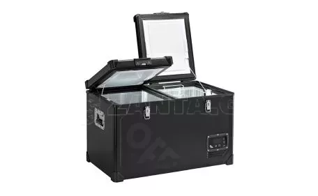 INDEL B ΨΥΓΕΙΟ TB65DD STEEL BLACK ΜΕΤΑΛΛΙΚΟ ΜΕ 2 ΘΑΛΑΜΟΥΣ 60L (36L+24L) 12/24V 85W 499x810x492mm LTB065DO300AN/INB 