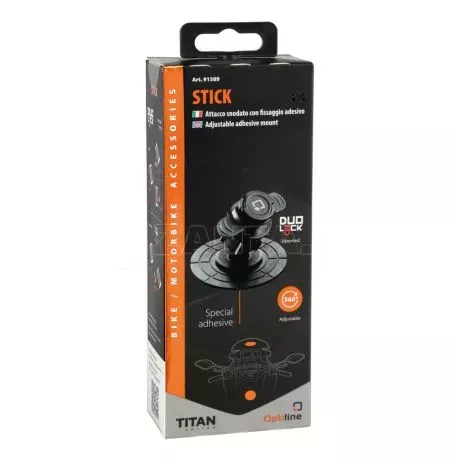 Optiline Αυτοκόλλητη Βάση Στήριξης Κινητού ή Action Camera Stick της σειράς Titan Optiline για Κράνος Οδήγησης, Ντεπόζιτο, Ουρά ή Λείες Επίπεδες Επιφάνειες Μηχανής με σύστημα Duolo 