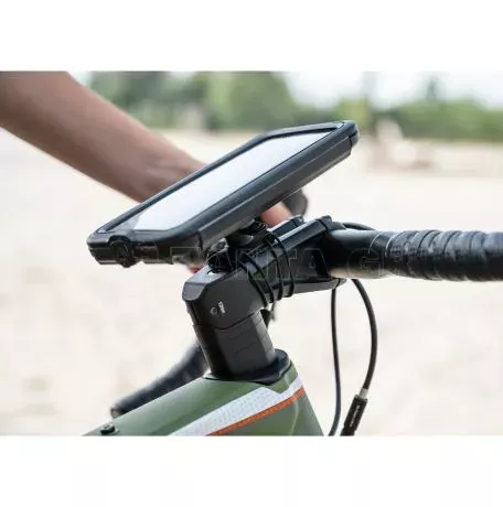 Optiline Βάση Στήριξης Κινητού Bike της σειράς Optiline για Τιμόνι Μηχανής, Ποδηλάτου, E-bike, Scooter με διάμετρο από 19 mm έως 35 mm με ρυθμιζόμενους EPDM ιμάντες δέσης και σύστη 