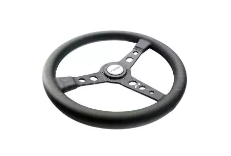 Simoni Racing ΤΙΜΟΝΙ GRINTA ΜΑΥΡΟ ΟΙΚΟΛΟΓΙΚΟ ΔΕΡΜΑ ΤΡΙΑΚΤΙΝΟ ΔΙΑΜΕΤΡΟΣ 350mm ΠΑΧΟΣ 102mm​ SIMONI RACING - 1 TEM. SRGRINTA 