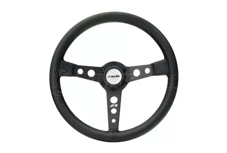 Simoni Racing ΤΙΜΟΝΙ GRINTA ΜΑΥΡΟ ΟΙΚΟΛΟΓΙΚΟ ΔΕΡΜΑ ΤΡΙΑΚΤΙΝΟ ΔΙΑΜΕΤΡΟΣ 350mm ΠΑΧΟΣ 102mm​ SIMONI RACING - 1 TEM. SRGRINTA 