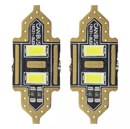 AMIO ΛΑΜΠΑΚΙΑ ΠΛΑΦΟΝΙΕΡΑΣ 31mm 12V 5.600K 2xSMD 5730 LED AMIO - 2 ΤΕΜ. 01448/AM 