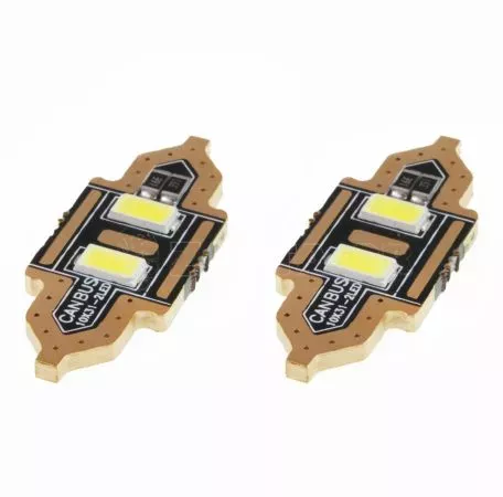 AMIO ΛΑΜΠΑΚΙΑ ΠΛΑΦΟΝΙΕΡΑΣ 31mm 12V 5.600K 2xSMD 5730 LED AMIO - 2 ΤΕΜ. 01448/AM 
