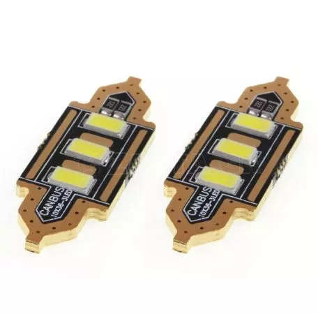 AMIO ΛΑΜΠΑΚΙΑ ΠΛΑΦΟΝΙΕΡΑΣ 36mm 12V 5.600K 3xSMD 5730 LED AMIO - 2 ΤΕΜ. 01449/AM 