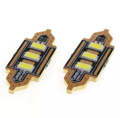 AMIO ΛΑΜΠΑΚΙΑ ΠΛΑΦΟΝΙΕΡΑΣ 39mm 12V 5.600K 3xSMD 5730 LED AMIO - 2 ΤΕΜ. 01450/AM 