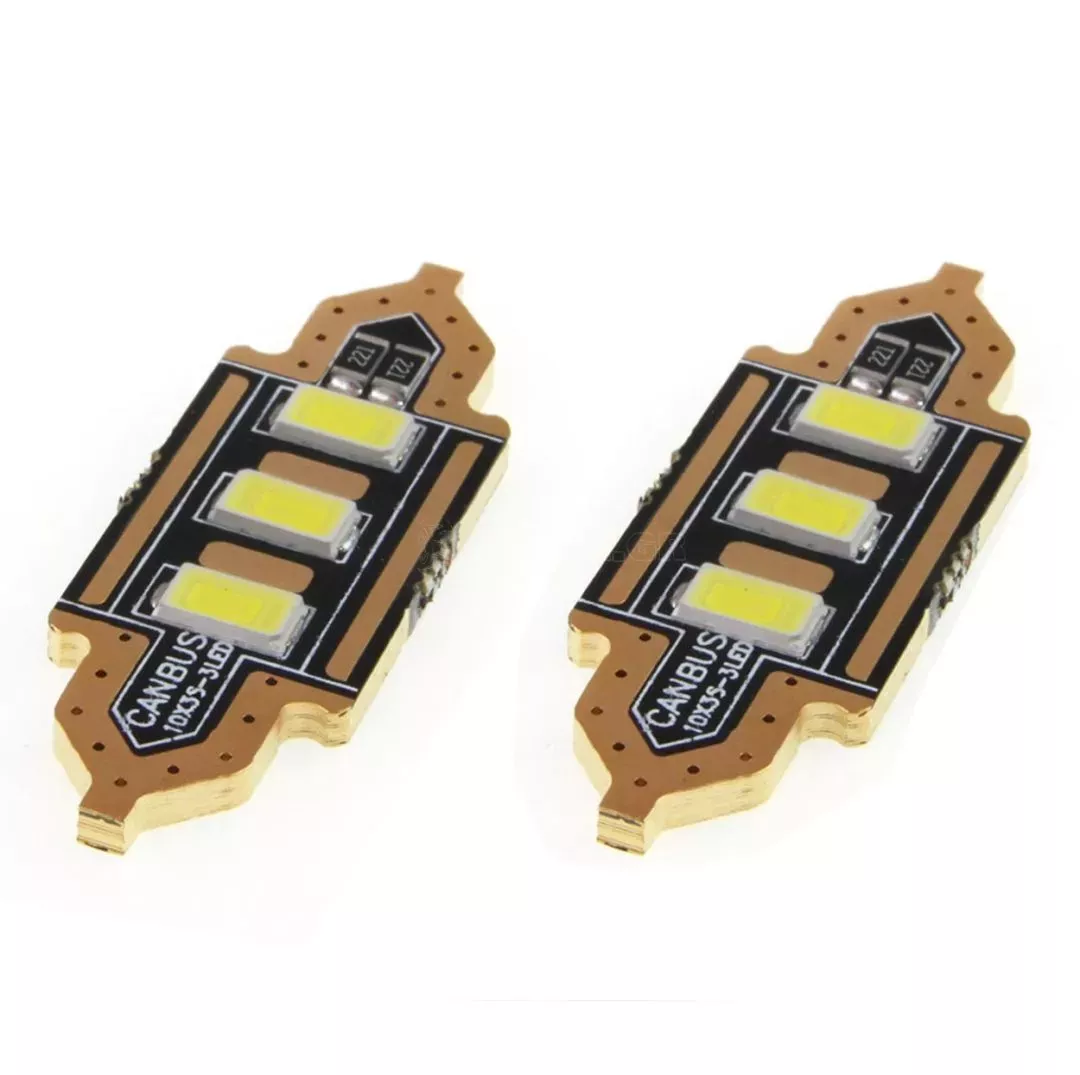 AMIO ΛΑΜΠΑΚΙΑ ΠΛΑΦΟΝΙΕΡΑΣ 39mm 12V 5.600K 3xSMD 5730 LED AMIO - 2 ΤΕΜ. 01450/AM