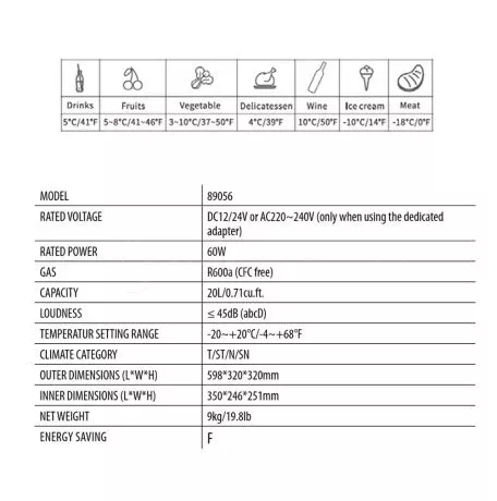 Lampa ΨΥΓΕΙΟ/ΚΑΤΑΨΥΚΤΗΣ 20LT/12/24V+220V ΦΟΡΗΤΟ ΜΕ ΣΥΜΠΙΕΣΤΗ/ΘΕΡΜΟΣΤΑΤΗ ΚΑΙ ΨΗΦΙΑΚΗ ΟΘΟΝΗ FC-20 LAMPA - 1 TEM. L8905.6 