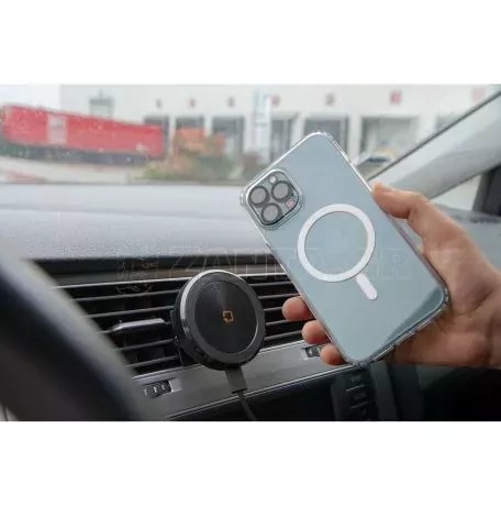 Optiline Μαγνητική Βάση Στήριξης Κινητού Mag Wireless Airvent της σειράς Optiline για Ίσιους Αεραγωγούς Αυτοκινήτου με δυνατότητα ασύρματης φόρτισης Max Power 15W, 15 μαγνήτες και  