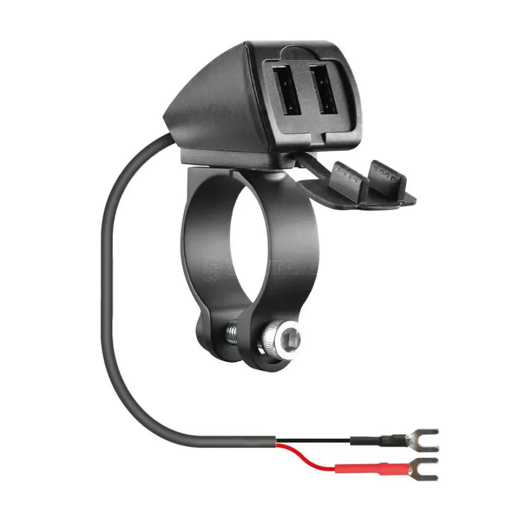 Optiline Αδιάβροχος Φορτιστής Κινητού Trek 12/24V 30W 5400mA της σειράς Optiline με 2 θύρες USB Type A, Καλώδιο 150 cm, Ακροδέκτες, Ασφάλεια Smart Chip, Αδιαβροχοποίηση IP66, συμβα