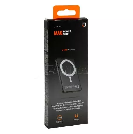 Optiline Μαγνητικός, Φορητός Φορτιστής - Power bank Mag Power 5000 της σειράς Optiline για Ασύρματη και Ενσύρματη  φόρτιση συσκευών με θύρα USB Type C 15W και MagSafe τεχνολογία L9 