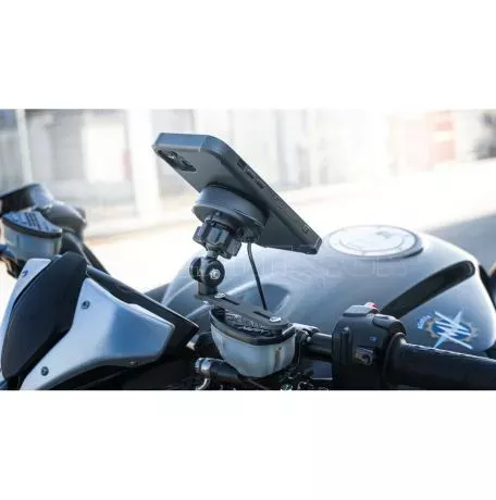 Optiline Ασύρματος Φορτιστής Κινητού Wireless Vibration Dampener 15W της σειράς Optiline με 3D Αντικραδασμικό Σύστημα, Duolock 2.0, Καλώδιο 180 cm, Βύσμα SAE, Ασφάλεια, συμβατή με  