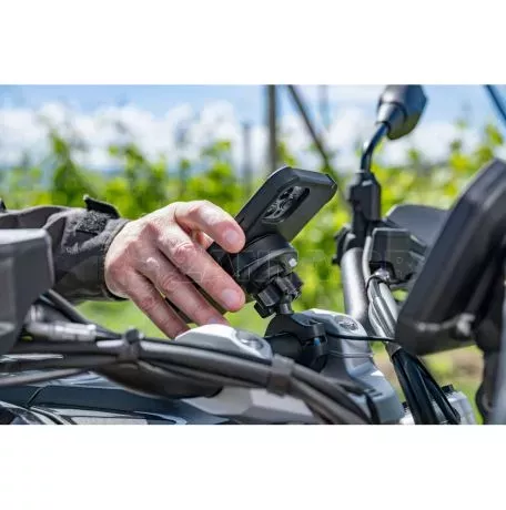 Optiline Ασύρματος Φορτιστής Κινητού Wireless Vibration Dampener 15W της σειράς Optiline με 3D Αντικραδασμικό Σύστημα, Duolock 2.0, Καλώδιο 180 cm, Βύσμα SAE, Ασφάλεια, συμβατή με  