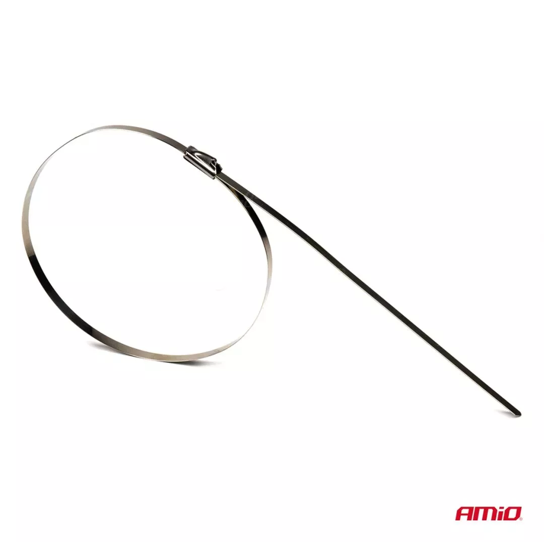 AMIO ΔΕΜΑΤΙΚΑ/ΔΕΤΙΚΑ ΚΑΛΩΔΙΩΝ TIE WRAP (ΤΑΙΡΑΠ) ΜΕΤΑΛΛΙΚΑ 4,6 x 150mm ΑΜΙΟ - 100 ΤΕΜ. 04320/AM