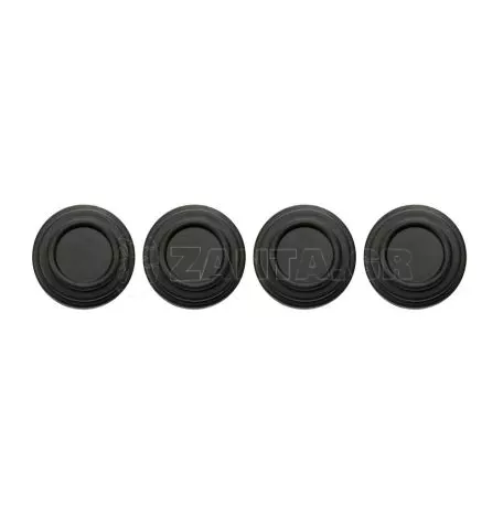 Lampa ΠΡΟΣΤΑΤΕΥΤΙΚΑ ΓΙΑ ΚΛΕΙΣΙΜΟ ΠΟΡΤΑΣ Φ26x8mm ΣΙΛΙΚΟΝΗΣ ΣΤΡΟΓΓΥΛΑ ΜΑΥΡΑ LAMPA - 4 ΤΕΜ. L0206.4 