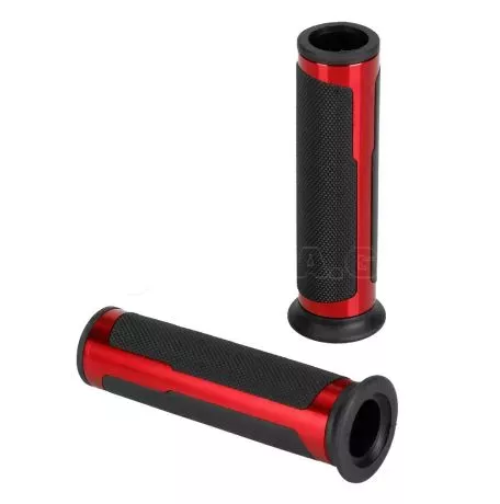 Lampa ΧΕΡΟΥΛΙΑ MOTO STYLE GRIP ΜΑΥΡΟ/ΚΟΚΚΙΝΟ ΧΡΩΜΑ 22mm+25mm 12cm LAMPA - 2 τεμ. 9175.3-LM 