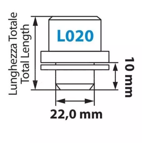 Lampa ΠΑΞΙΜΑΔΙΑ ΑΣΦΑΛΕΙΑΣ 14x1,5 19,4/40,8mm (22) ΙΣΙΑ ΜΕ ΡΟΔΕΛΑ ORIGINAL L020 L.MG21158SU 