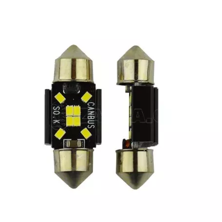 Λάμπες Led Σωληνωτές 31mm 8 Leds 12volt Canbus Λευκό Φως Auto GS 600484 2 Τεμάχια 