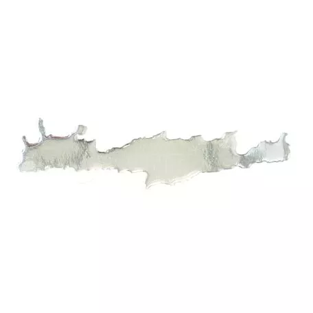 Αυτοκόλλητο Αυτοκινήτου ''Κρήτη΄΄ 15cm x 3,5cm Ασημί Με Επικάλυψη Σμάλτου 1 Τεμάχιο 