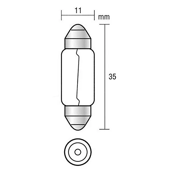Lampa Σετ Λαμπάκια Μοτο C5W -12V-5W SV8.5-8 9153.5-LM
