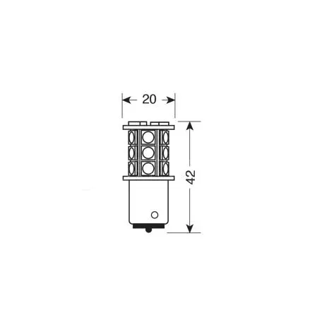 Lampa Λαμπάκι P21W 12V BA15s Hyper-Led48 5793.4-LM 