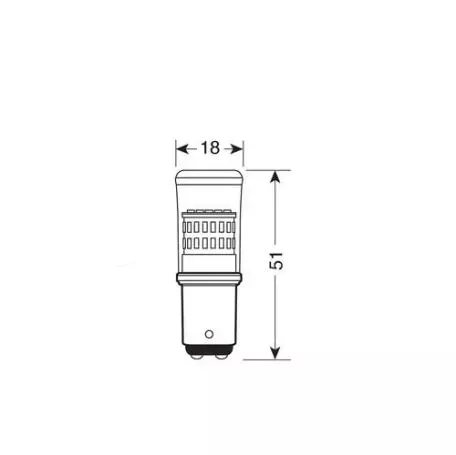 Lampa P21/5W 12-28V MEGA-LED48 6.500K BAY15d 370LM ΔΙΑΘΛΑΣΗΣ (ΔΙΠΟΛΙΚΟ) BLISTER 1ΤΕΜ. L5792.5 