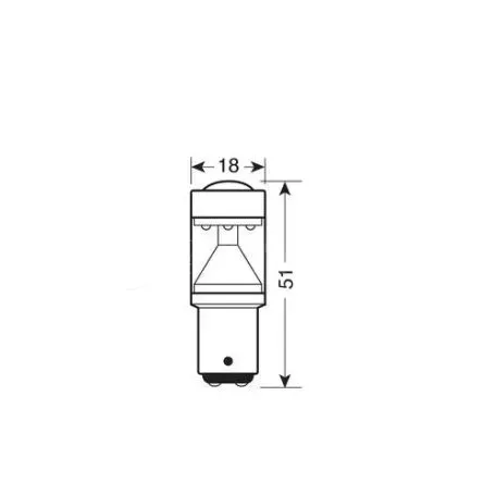 Lampa P21/5W 10-30V BAY15d 60/340lm ΔΙΠΟΛΙΚΟ ΚΟΚΚΙΝΟ ΔΙΑΘΛΑΣΗΣ MEGA-LED 54 CREE-LED BLISTER 1ΤΕΜ. L5788.6 