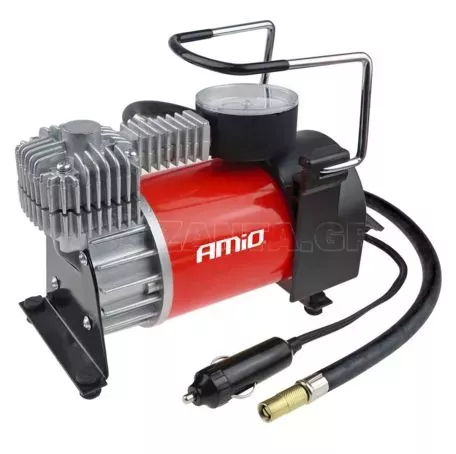 AMIO ΚΟΜΠΡΕΣΕΡ ΑΕΡΑ ΜΕΤΑΛΛΙΚΟ 12V 10BAR-150PSI-35L/min ΜΕ ΘΗΚΗ/ΜΑΝΟΜΕΤΡΟ/ΦΙΣ ΑΝΑΠΤΗΡΑ/3 ΑΝΤΑΠΤΟΡΕΣ/ΚΑΛΩΔΙΟ 300 cm AMiO - 1 ΤΕΜ. 01135/AM 