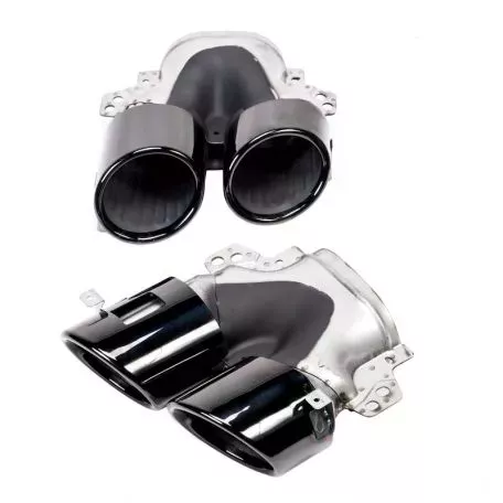 Μπούκες Εξάτμισης Για Mercedes-Benz A-Class (W177), CLA (C118), GLA (H247), GLB (X247) Piano Black (2 Διπλές) 