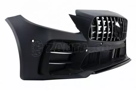 Μπροστινός Προφυλακτήρας Για Mercedes-Benz C-Class C205/W205 14-21 GTR Look (Black Mamba) Με Μαύρη Μάσκα 