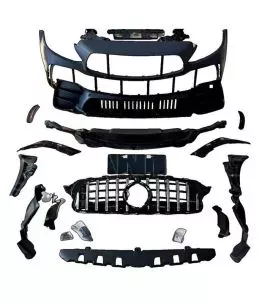 Μπροστινός Προφυλακτήρας Για Mercedes-Benz C-Class C205/W205 14-21 GTR Look (Black Mamba) Με Μαύρο/ Χρώμιο Μάσκα 