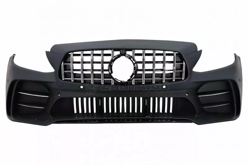 Μπροστινός Προφυλακτήρας Για Mercedes-Benz C-Class C205/W205 14-21 GTR Look (Black Mamba) Με Μαύρο/ Χρώμιο Μάσκα