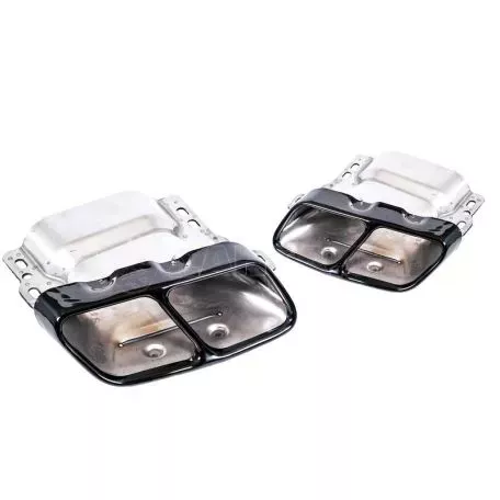 Μπούκες Εξάτμισης Για Mercedes-Benz A-Class W176 12-18 Amg A45 / CLA W117 13-18 Mαύρο (2 Διπλές) 