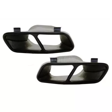 Μπούκες Εξάτμισης Για Mercedes-Benz A-Class W176 12-18 Amg A45 / CLA W117 13-18 Mαύρο (2 Διπλές) 