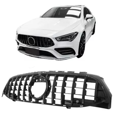 Μάσκα Για Mercedes-Benz CLA-Class C118 / W119 19+ GT Amg Panamericana Look Μαύρη Γυαλιστερή 1 Τεμάχιο 