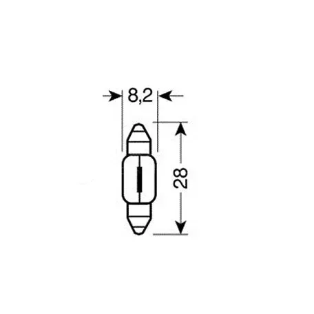Lampa ΛΑΜΠΑΚΙΑ ΠΛΑΦΟΝΙΕΡΑΣ 15W 12V SV7-8 8x28mm BLU-XE 2ΤΕΜ. BLISTER 5830.9-LM 