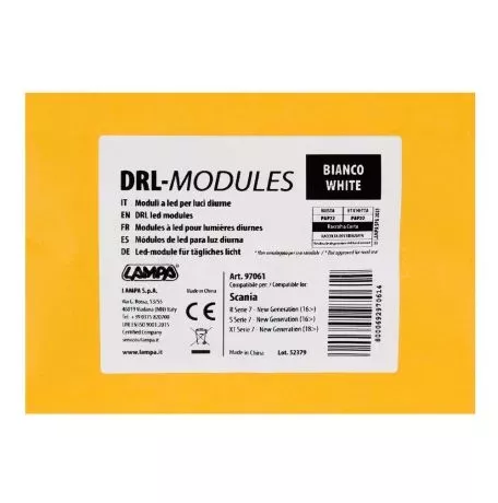 Lampa ΚΙΤ ΜΕΤΑΤΡΟΠΗΣ ΦΩΤΩΝ ΗΜΕΡΑΣ ΣΕ ΛΕΥΚΟ DRL LED MODULES ΓΙΑ SCANIA R/S SERIE 7 11/2016+ LAMPA - 1 Κιτ. L9706.1 