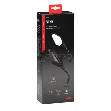 Lampa ΚΑΘΡΕΠΤΕΣ MOTO VINX M10x1,25 DX+SX ΣΕ ΜΑΥΡΟ ΧΡΩΜΑ LAMPA - 2 ΤΕΜ. L9162.9