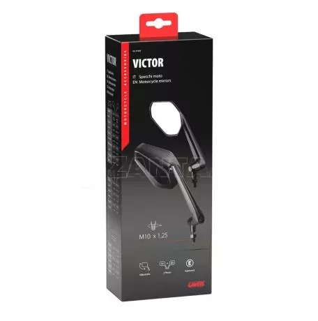 Lampa ΚΑΘΡΕΠΤΕΣ MOTO VICTOR M10x1,25 DX+SX ΣΕ ΜΑΥΡΟ ΧΡΩΜΑ LAMPA - 2 ΤΕΜ. 9164.9-LM 