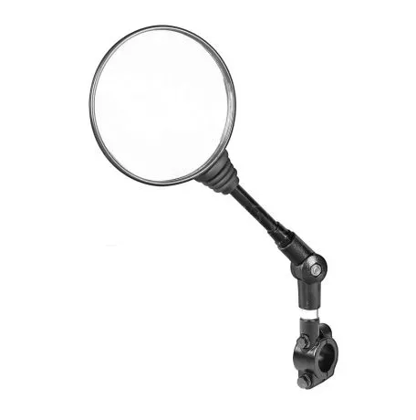 Lampa ΚΑΘΡΕΠΤΗΣ ΠΟΔΗΛΑΤΟΥ BIKO+ ΣΤΡΟΓΓΥΛΟΣ M10x1,25 ΜΕ ΒΑΣΗ ΣΤΗΡΙΞΗΣ ΤΙΜΟΝΙΟΥ 22mm DX/SX ΜΑΥΡΟ ΧΡΩΜΑ  LAMPA - 1 ΤΕΜ. 9163.8-LB 