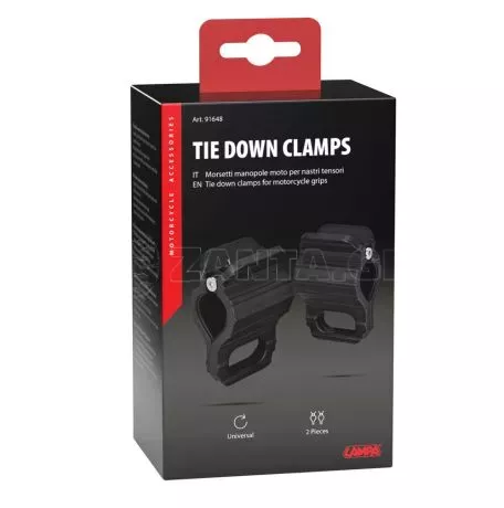 Lampa ΣΦΙΓΚΤΗΡΕΣ ΣΤΕΡΕΩΣΗΣ MOTO TIE DOWN CLAMPS ΓΙΑ ΣΤΗΡΙΞΗ ΑΠΟ ΤΑ ΧΕΡΟΥΛΙΑ ΣΕ ΜΑΥΡΟ ΧΡΩΜΑ LAMPA - 2 ΤΕΜ. L9164.8 