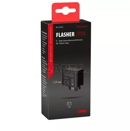 Lampa LED FLASHER (ΦΛΑΣΙΕΡΑ)  7PIN ΓΙΑ LED ΦΛΑΣ 12V 1,2A max PLUG & PLAY LAMPA - 1 ΤΕΜ. 9162.2-LM 