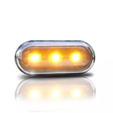 Πλαϊνά Φλας Φτερού Για VW Golf / Polo / Bora / Passat / Vento / Seat Ibiza / Cordoba Με 3 Led Black 2 Τεμάχια 