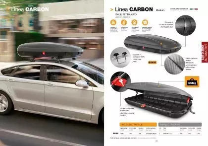 Μπαγκαζιέρα Art Plast 169x79x37.5cm με κλειδί 400 λίτρα carbon - 1τμχ. 