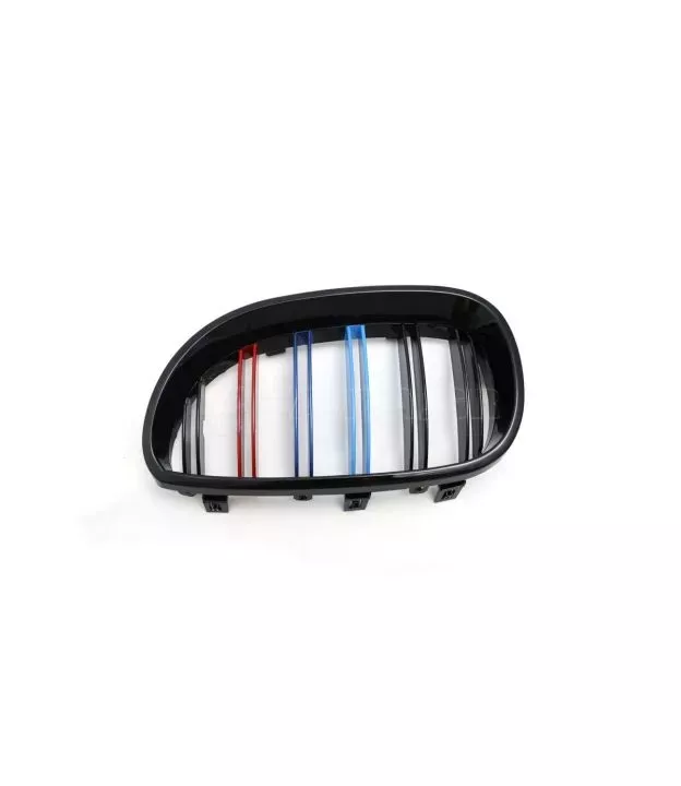 Καρδιές μάσκας για BMW E60 με διπλή γρίλια (2005-2010) - tri color - 2τμχ.