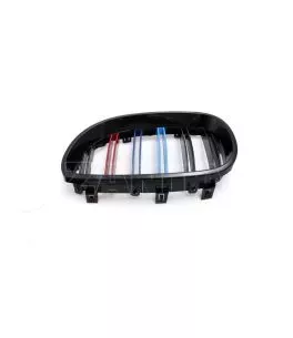 Καρδιές μάσκας για BMW E60 με διπλή γρίλια (2005-2010) - tri color - 2τμχ. 